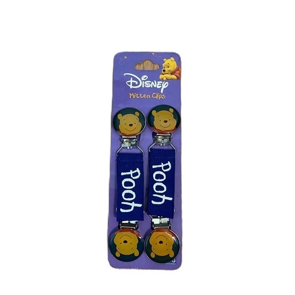 Vintage Winnie the Pooh Mitten Clips Baby 90s NEW Glove Disney - Picture 1 of 3
